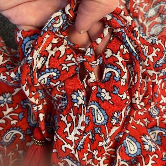 Sfera blue & red paisley summer sundress size medium - Picture 3 of 8